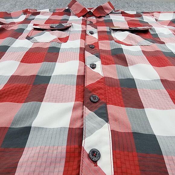 Orvis Shirt Men XL Red Plaid Classic Short Sleeve Hiking Button Up Casual Pocket - Picture 9 of 16